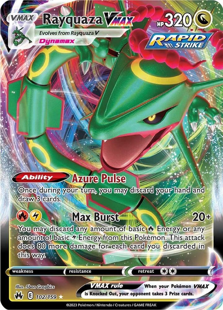Rayquaza VMAX 102/159 Holofoil — Crown Zenith Pokémon card