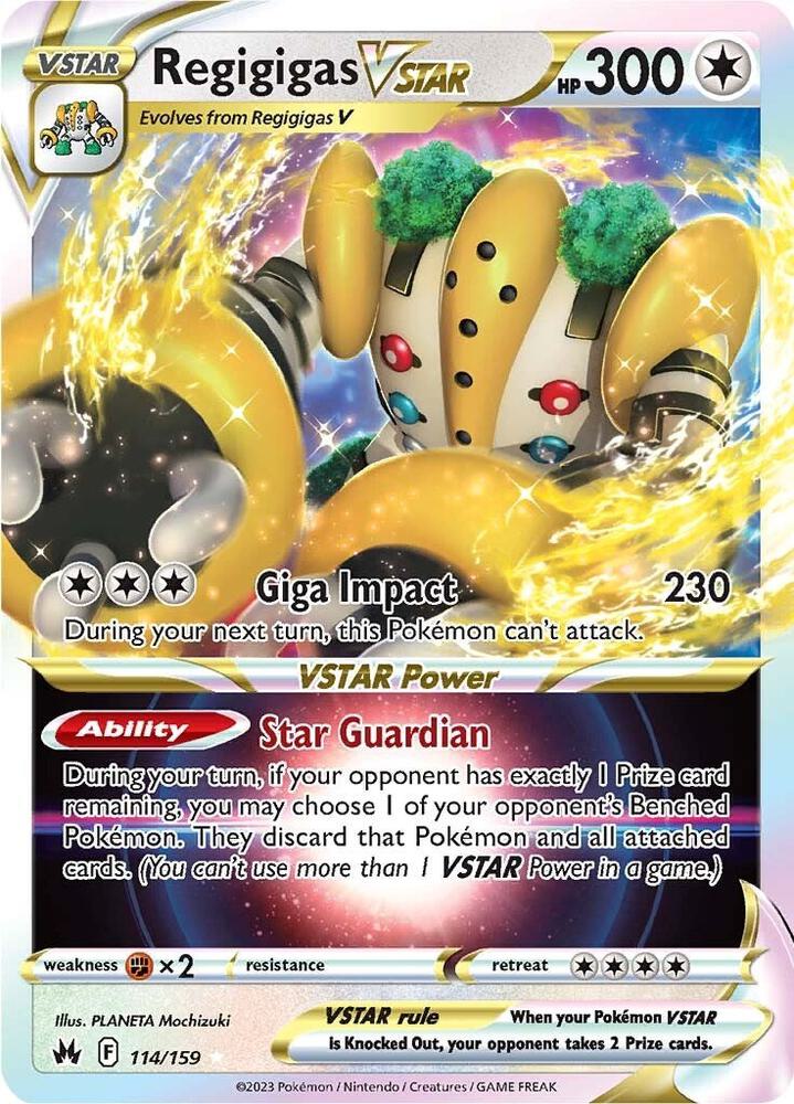 Regigigas VSTAR 114/159 Holofoil — Crown Zenith Pokémon card