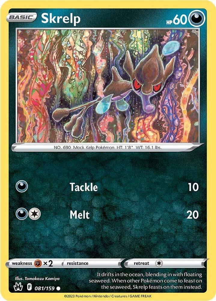 Skrelp 081/159 — Crown Zenith Pokémon card