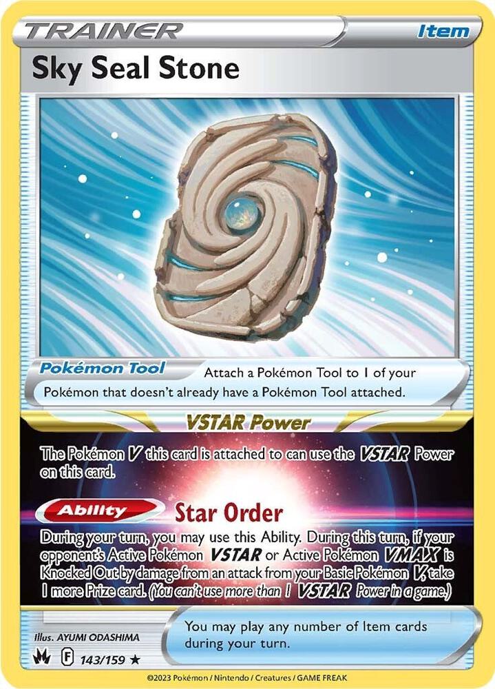 Sky Seal Stone 143/159 Holofoil — Crown Zenith Pokémon card