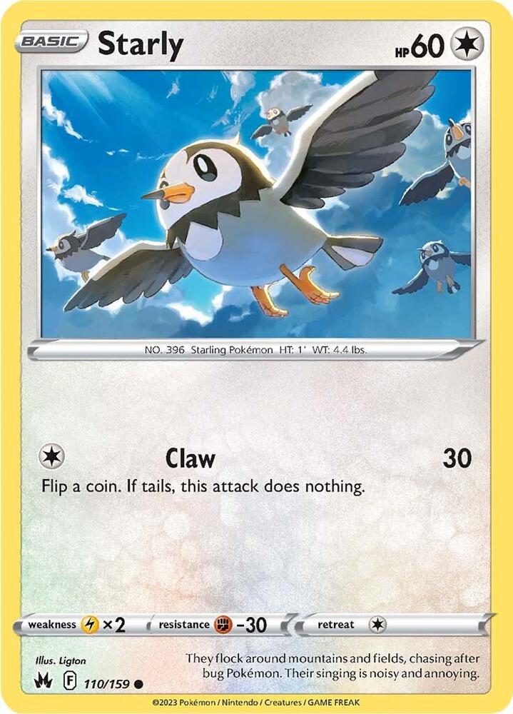 Starly 110/159 — Crown Zenith Pokémon card