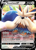 Stoutland V 116/159 Holofoil — Crown Zenith Pokémon card