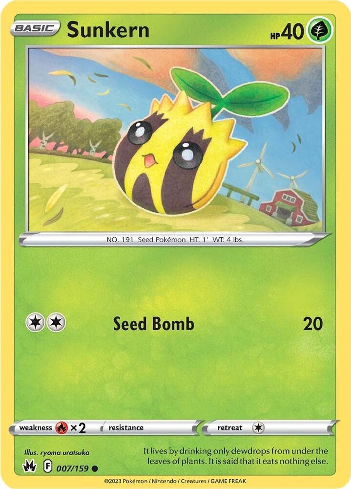 Sunkern 007/159 — Crown Zenith Pokémon card