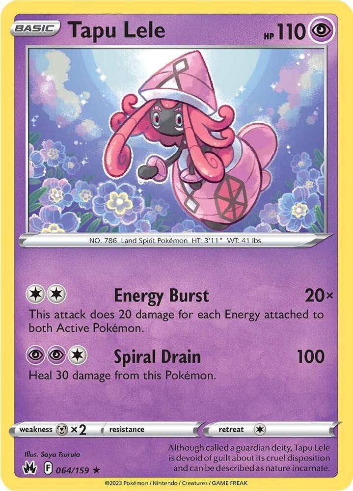 Pokemon - Crown Zenith - Tapu Lele - 064/159 - Holofoil