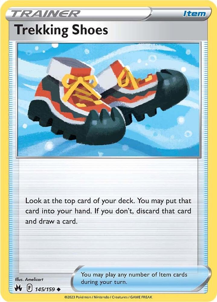 Trekking Shoes 145/159 Reverse Holofoil — Crown Zenith Pokémon card