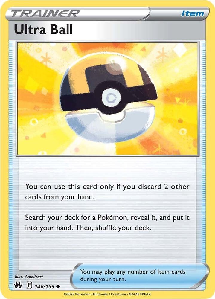 Ultra Ball 146/159 Reverse Holofoil — Crown Zenith Pokémon card