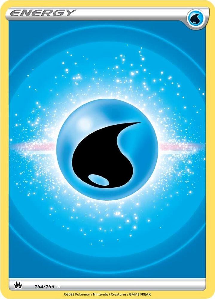 Water Energy 154/159 Holofoil — Crown Zenith Pokémon card