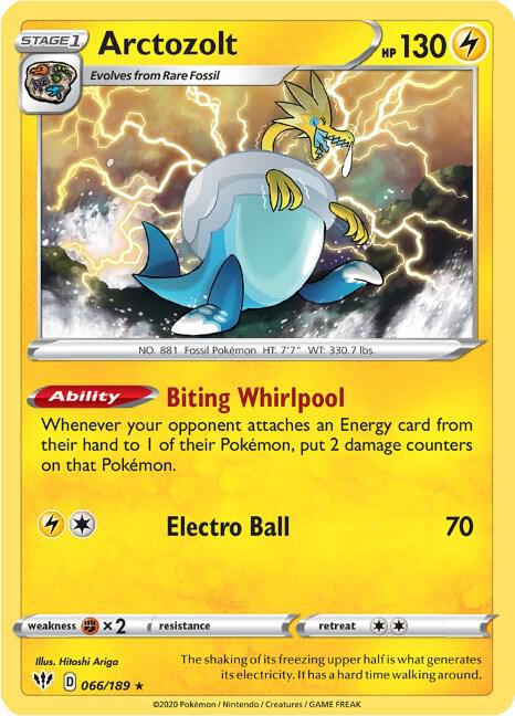 Arctozolt 066/189 Holofoil — Darkness Ablaze Pokémon card