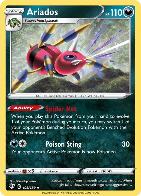 Ariados 103/189 — Darkness Ablaze Pokémon card