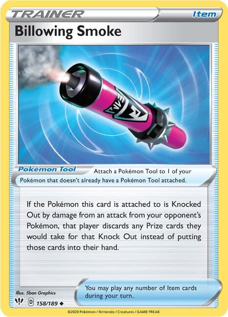 Billowing Smoke 158/189 Reverse Holofoil — Darkness Ablaze Pokémon card