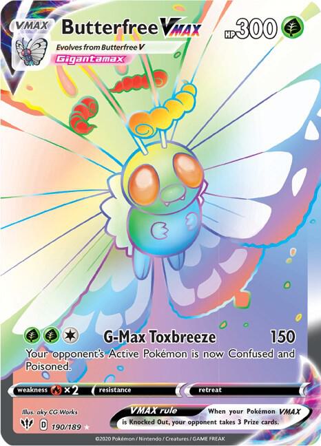 Pokemon - Darkness Ablaze - Butterfree VMAX - 190/189 - Holofoil