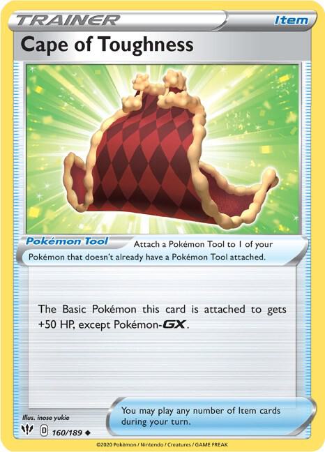 Cape of Toughness 160/189 Reverse Holofoil — Darkness Ablaze Pokémon card