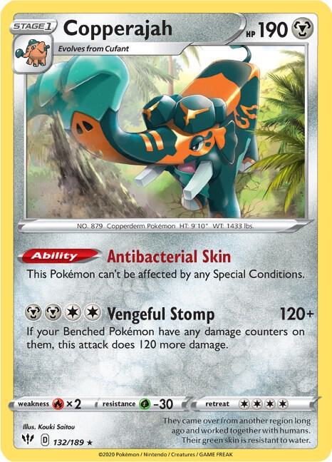 Copperajah 132/189 Holofoil — Darkness Ablaze Pokémon card