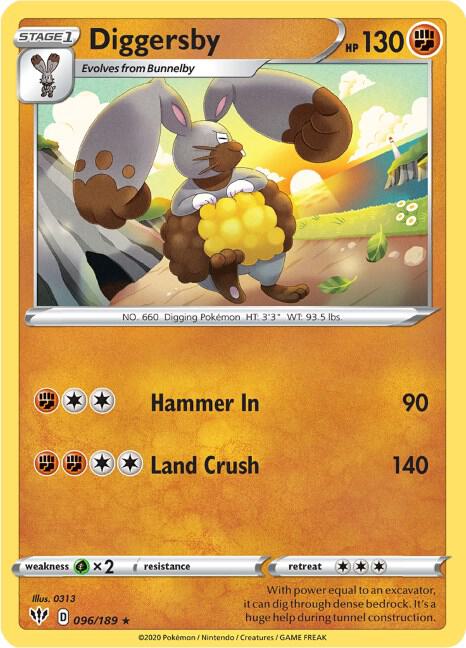 Diggersby 096/189 — Darkness Ablaze Pokémon card