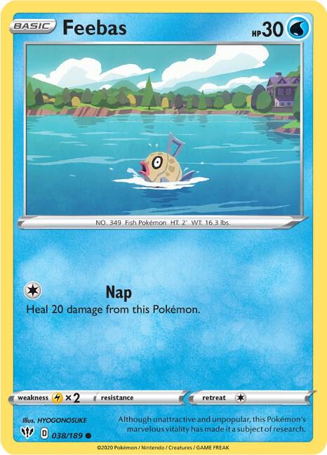 Feebas 038/189 — Darkness Ablaze Pokémon card