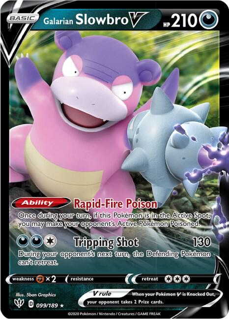 Galarian Slowbro V 099/189 Holofoil — Darkness Ablaze Pokémon card