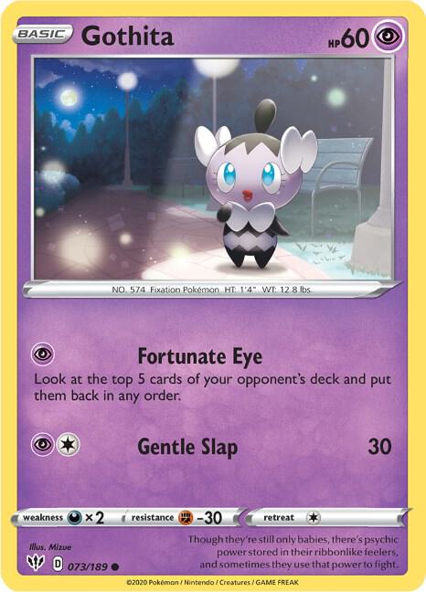Pokemon - Darkness Ablaze - Gothita - 073/189 - Reverse Holofoil