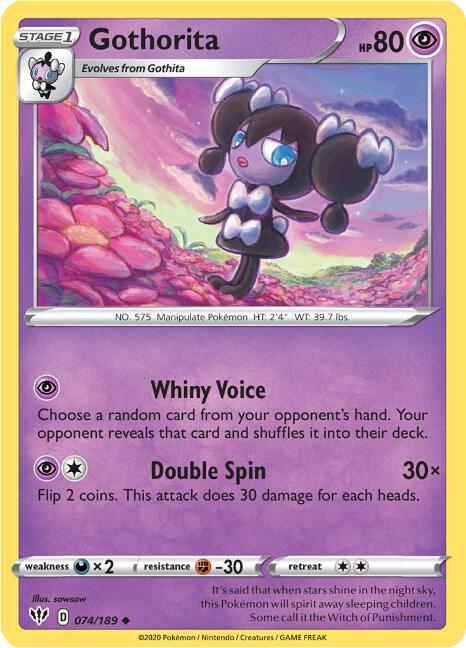 Gothorita 074/189 Reverse Holofoil — Darkness Ablaze Pokémon card