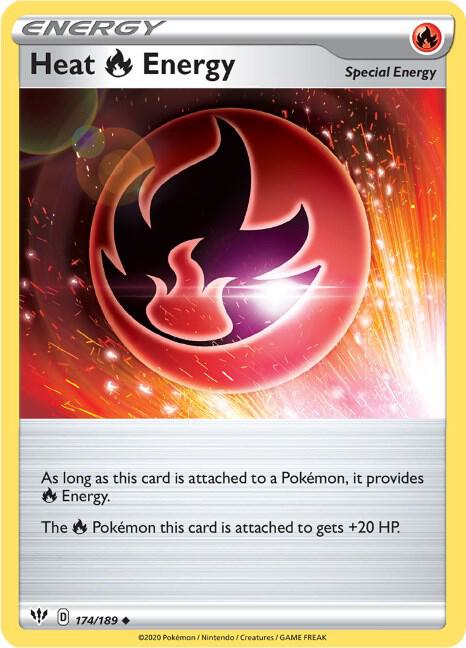 Pokemon - Darkness Ablaze - Heat Fire Energy - 174/189 - Reverse Holofoil