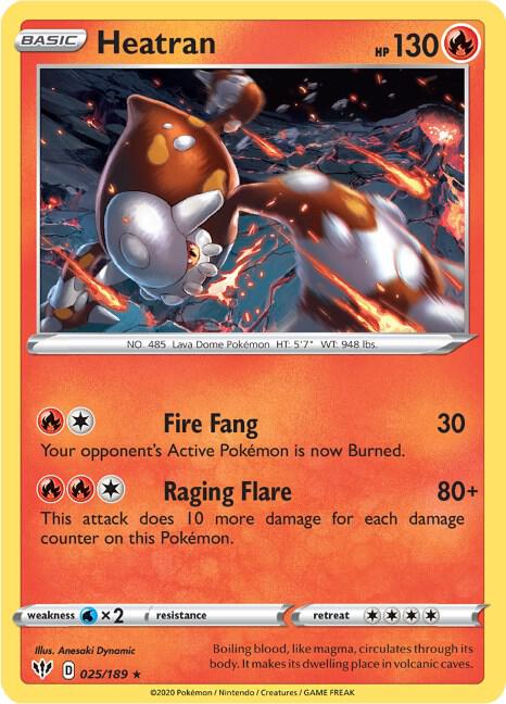 Heatran 025/189 Holofoil — Darkness Ablaze Pokémon card