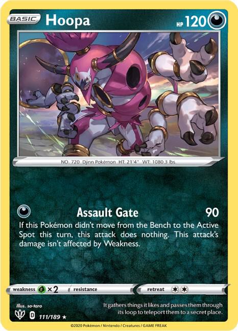 Hoopa 111/189 Reverse Holofoil — Darkness Ablaze Pokémon card
