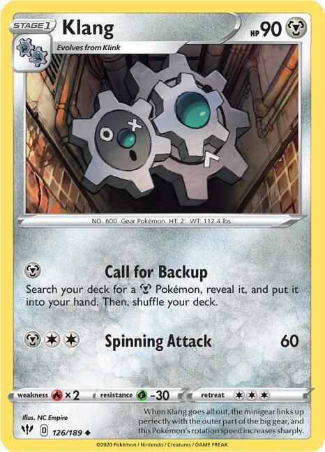 Klang 126/189 Reverse Holofoil — Darkness Ablaze Pokémon card
