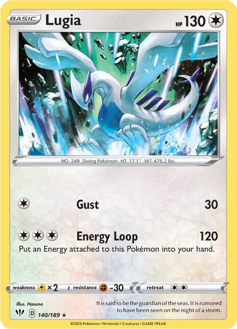 Lugia 140/189 Reverse Holofoil — Darkness Ablaze Pokémon card