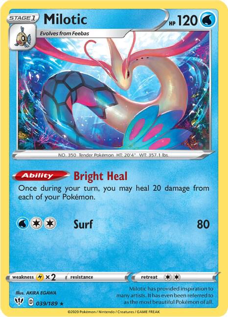 Pokemon - Darkness Ablaze - Milotic - 039/189 - Holofoil