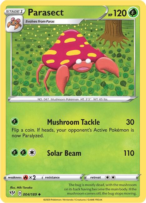 Parasect 004/189 — Darkness Ablaze Pokémon card