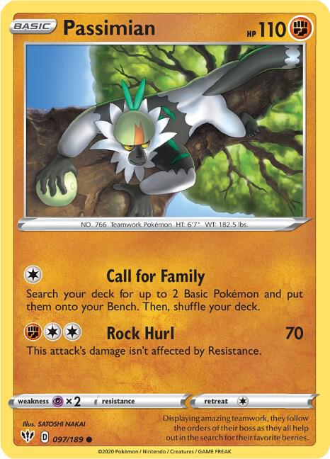 Passimian 097/189 Reverse Holofoil — Darkness Ablaze Pokémon card