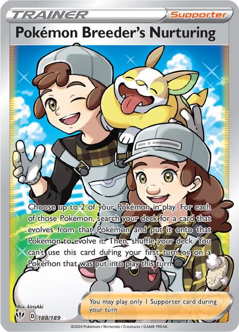 Pokemon Breeder's Nurturing 188/189 Holofoil — Darkness Ablaze Pokémon card