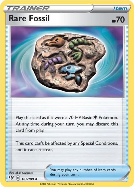 Rare Fossil 167/189 — Darkness Ablaze Pokémon card