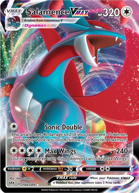 Pokemon - Darkness Ablaze - Salamence VMAX - 144/189 - Holofoil