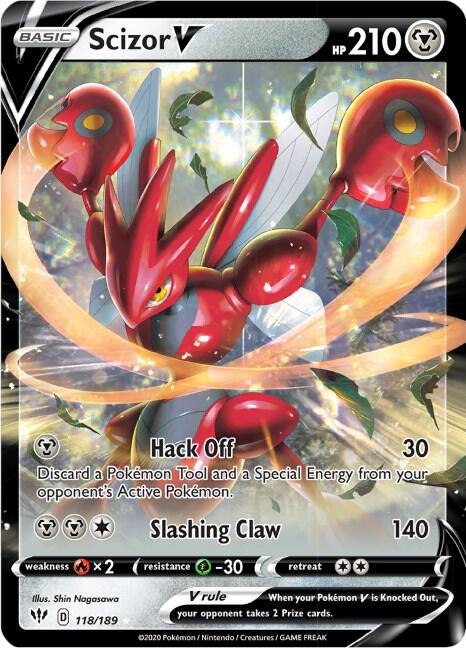 Scizor V 118/189 Holofoil — Darkness Ablaze Pokémon card