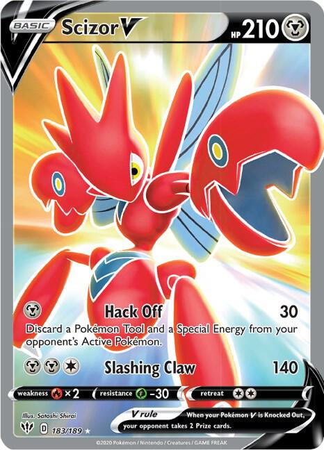 Scizor V 183/189 Holofoil — Darkness Ablaze Pokémon card