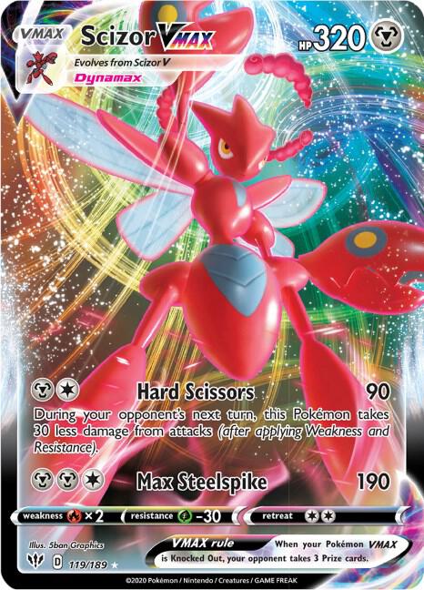 Scizor VMAX 119/189 Holofoil — Darkness Ablaze Pokémon card