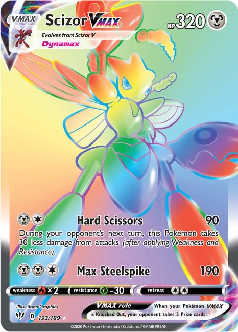 Scizor VMAX 193/189 Holofoil — Darkness Ablaze Pokémon card