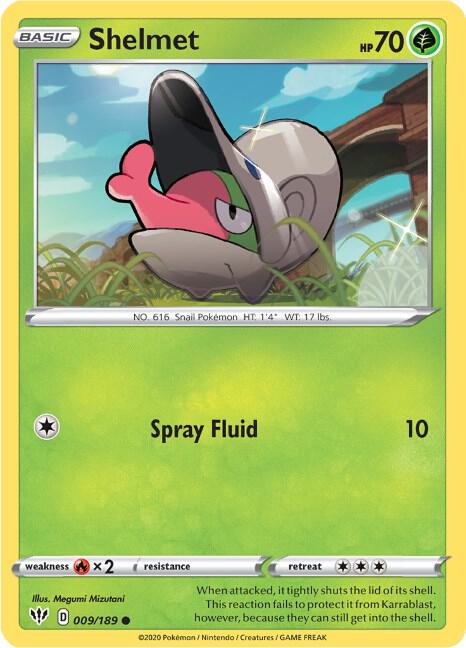Shelmet 009/189 — Darkness Ablaze Pokémon card
