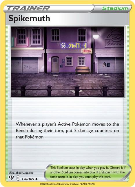 Spikemuth 170/189 Reverse Holofoil, Darkness Ablaze Pokémon card