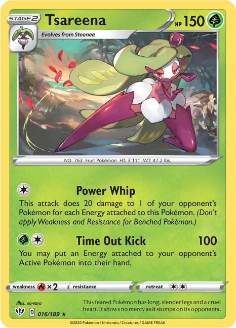 Tsareena 016/189, Darkness Ablaze Pokémon card
