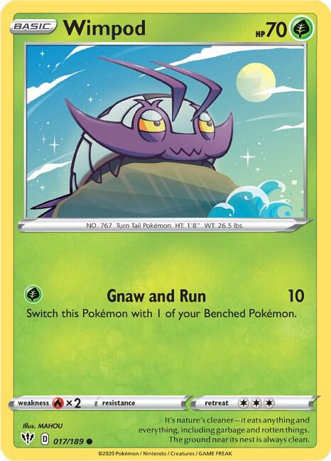 Wimpod 017/189 — Darkness Ablaze Pokémon card