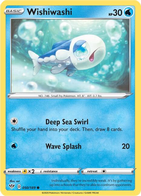Wishiwashi 050/189 Reverse Holofoil — Darkness Ablaze Pokémon card