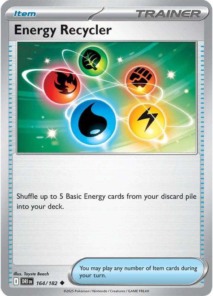 Energy Recycler 164/182 Reverse Holofoil, Destined Rivals Pokémon card