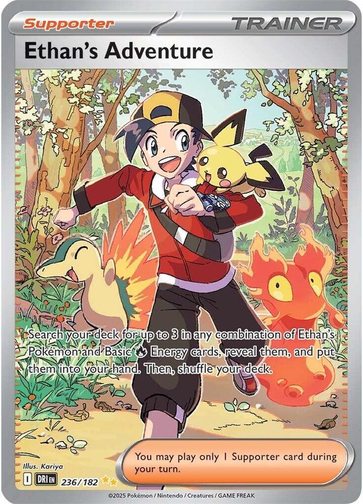 Ethan's Adventure 236/182 Holofoil, Destined Rivals Pokémon card