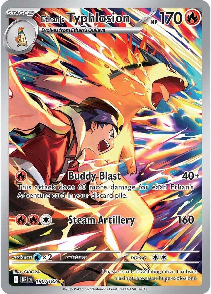 Ethan's Typhlosion 190/182 Holofoil, Destined Rivals Pokémon card