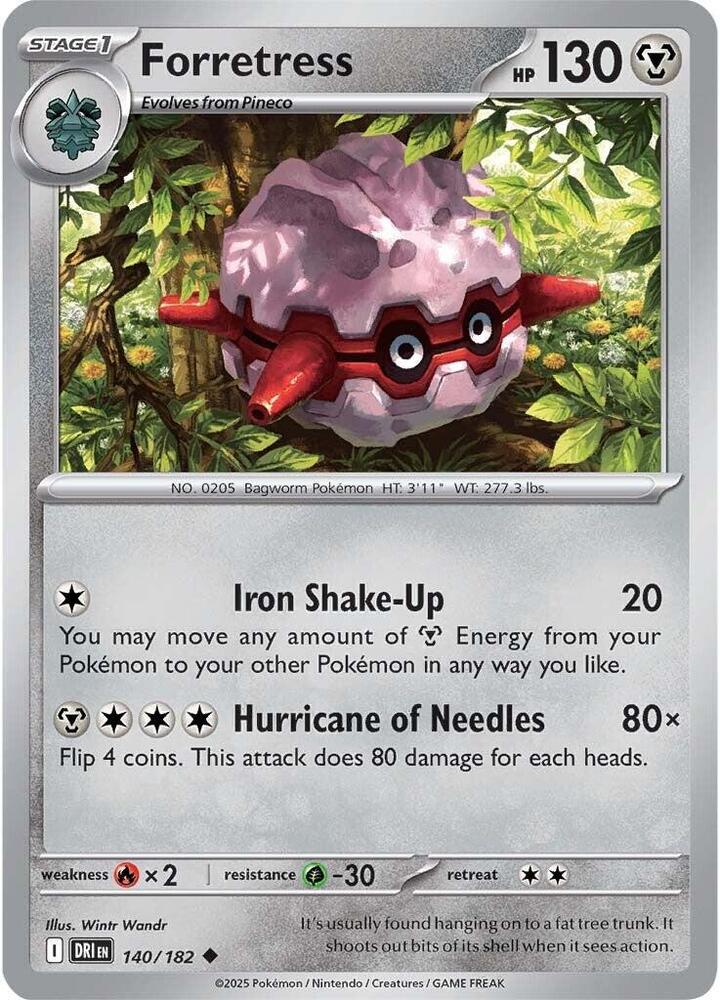 Forretress 140/182, Destined Rivals Pokémon card