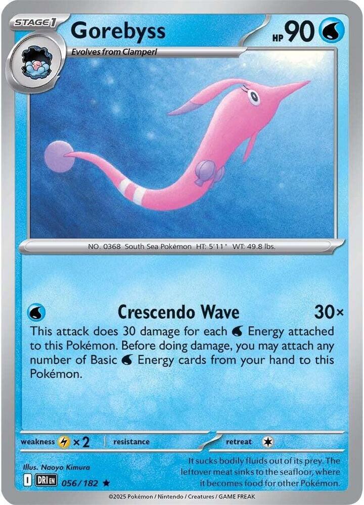 Gorebyss 056/182 Holofoil, Destined Rivals Pokémon card