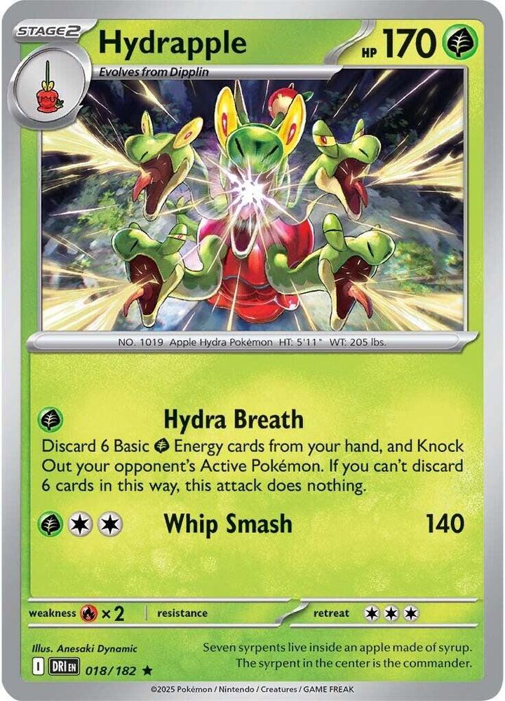 Hydrapple 018/182 Holofoil, Destined Rivals Pokémon card