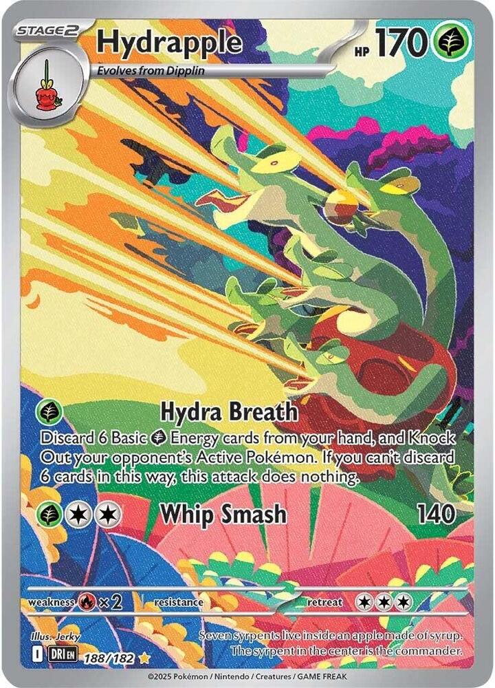 Hydrapple 188/182 Holofoil, Destined Rivals Pokémon card