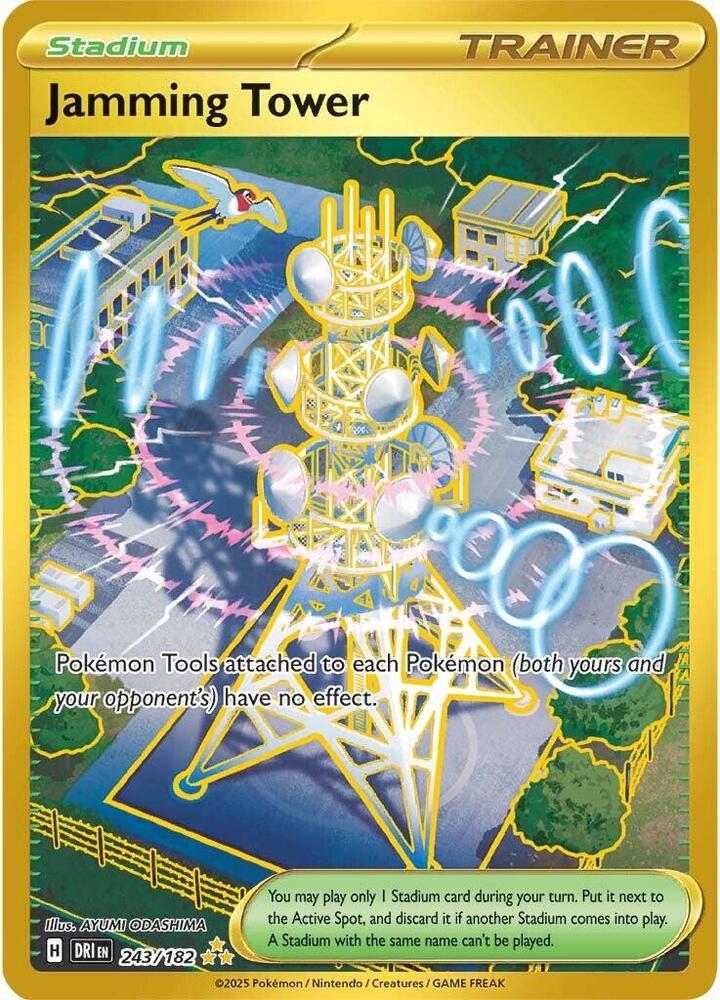 Jamming Tower 243/182 Holofoil, Destined Rivals Pokémon card